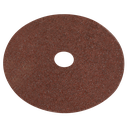 Sealey Worksafe® 100mm Fibre Backed Sanding Disc 24Grit - Pack o