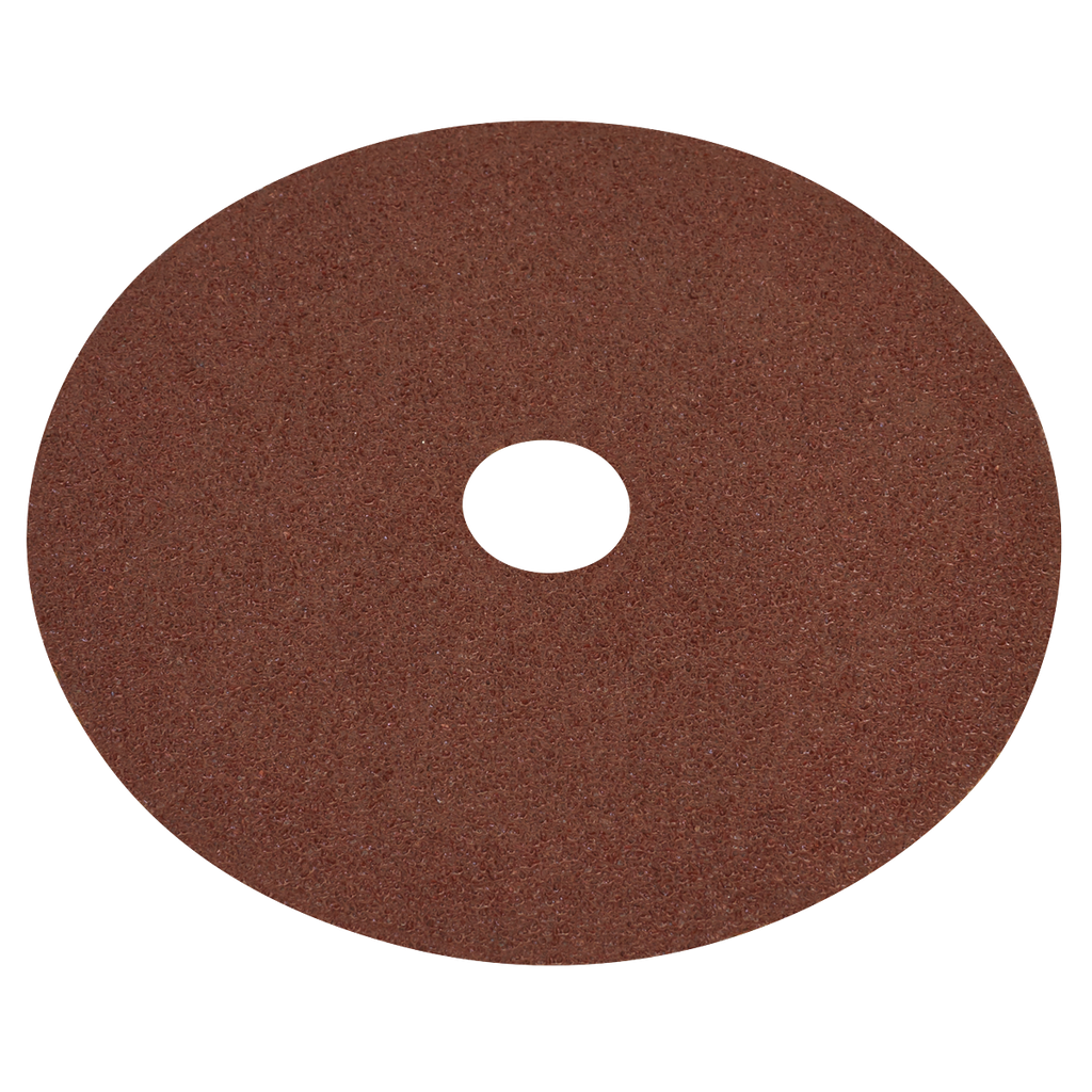 Sealey Worksafe® 115mm Fibre Backed Sanding Disc 40Grit - Pack o