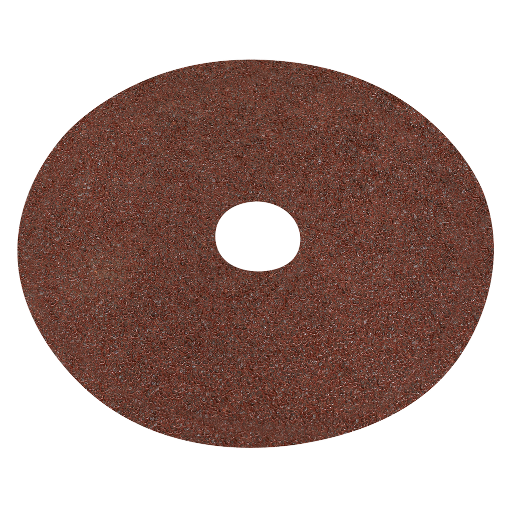 Sealey Worksafe® 125mm Fibre Backed Sanding Disc 24Grit - Pack o