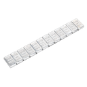 Sealey Zinc Plated Steel Adhesive Wheel Weight 5g Strip of 12 - Pack of 100