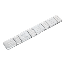 Sealey Zinc Plated Steel Adhesive Wheel Weight 5/10g Strip of 8 