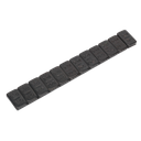 Sealey Zinc Plated Black Steel Adhesive Wheel Weight 5g Strip of 12 - Pack of 50