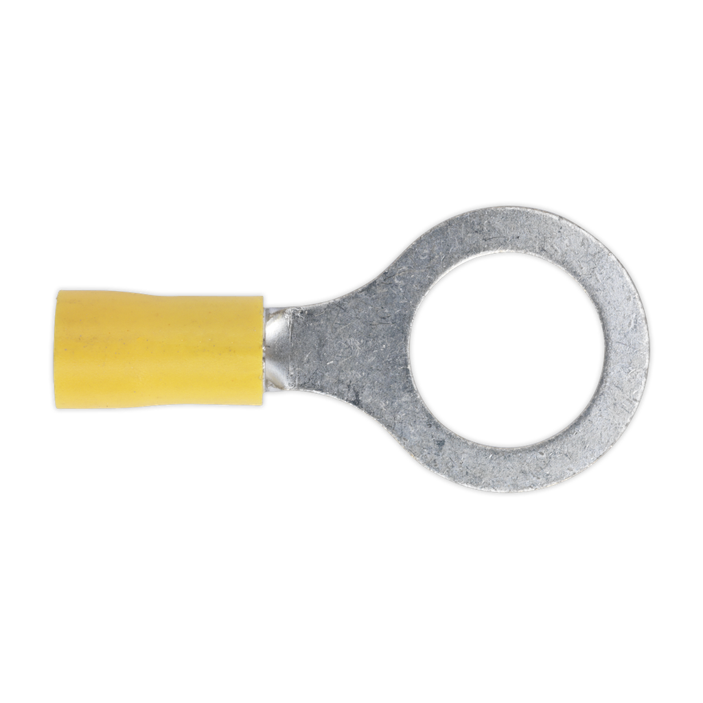 Sealey Easy-Entry Ring Terminal 13mm (1/2"), Yellow - Pack of 10
