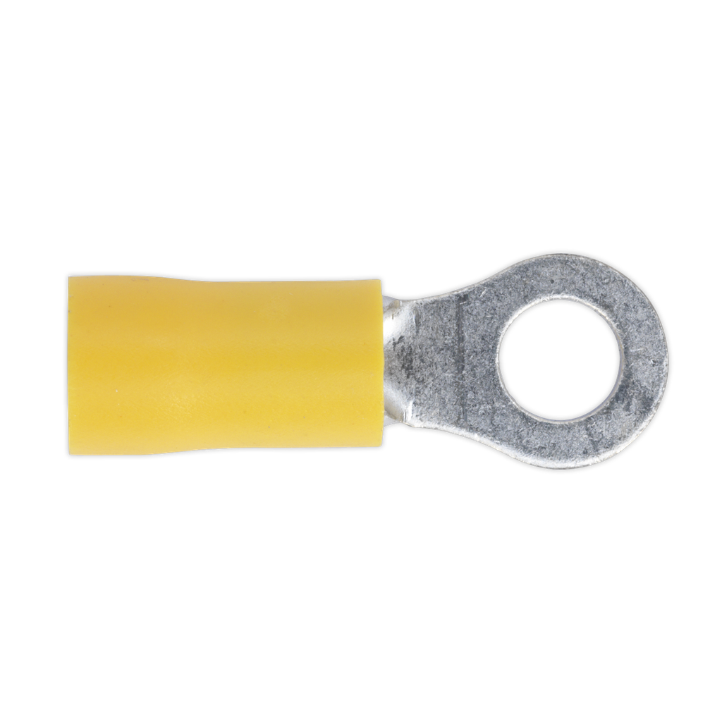 Sealey Easy-Entry Ring Terminal 5.3mm (2BA), Yellow - Pack of 10