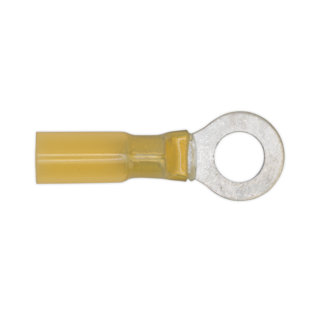 Heat Shrink Ring Terminal 8.4mm, Yellow - Pack of 25