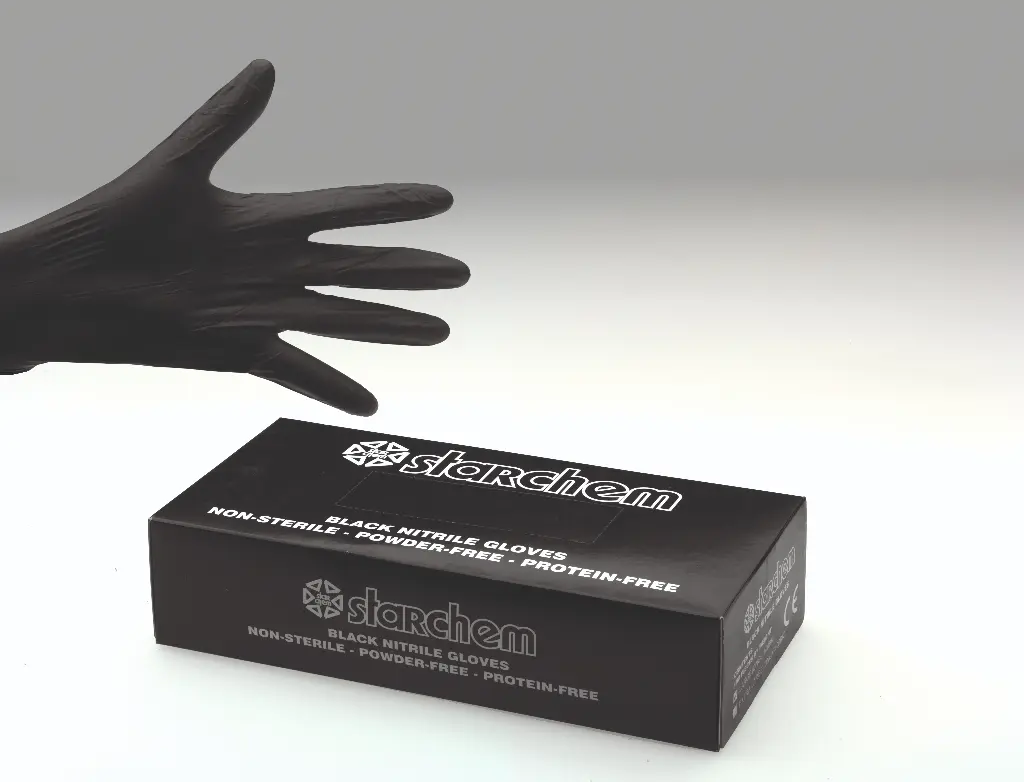 Starchem LARGE DISPOSABLE NITRILE GLOVES. BOX 100