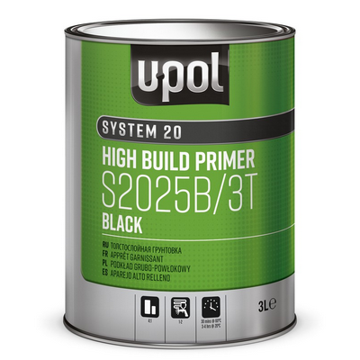 Upol 3ltr Black 2K UHS High Build Primer 4:1