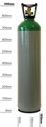 Adams Gas Pure Argon Gas Bottle, 20L,  for MIG and TIG Welding -