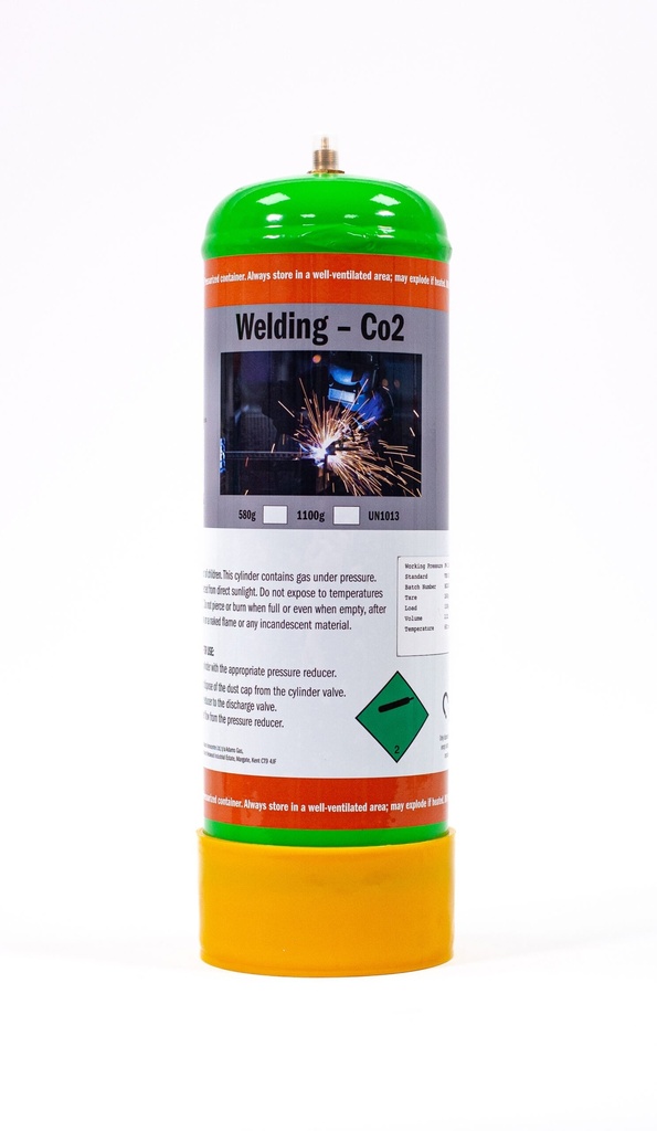 Adams Gas CO2 gas bottle 1100g for mig welding disposable cylind