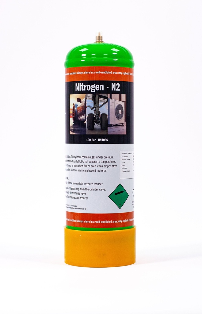 Adams Gas Nitrogen (N2) disposable gas bottle cylinder for plumb