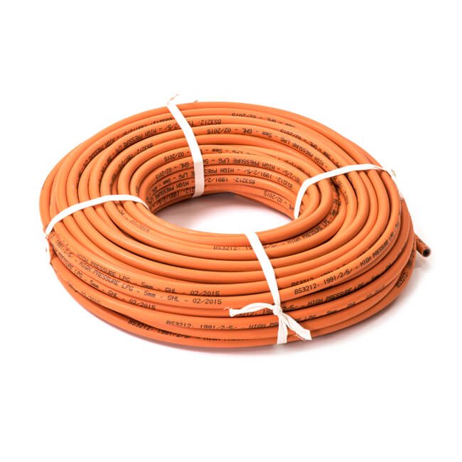 Adams Gas Orange High Pressure Hose - 4.8mm Bore, 1m Coil