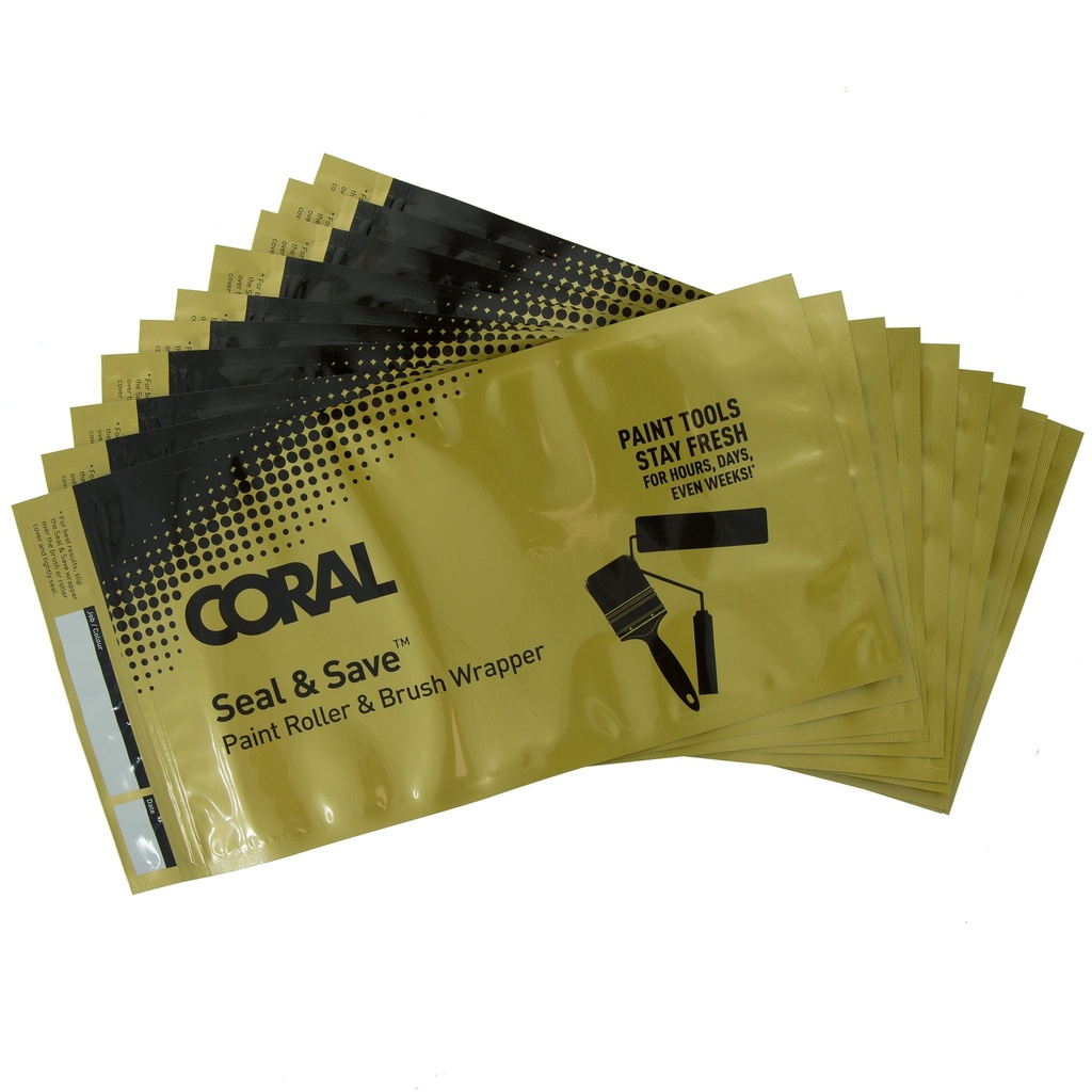 Coral Seal & Save Wrapper for Wet Storage of Paint Brushes and R