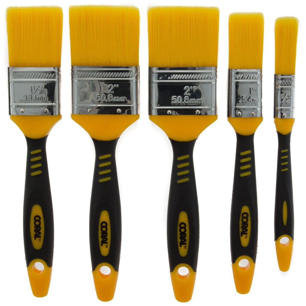 Coral Zero-Loss Paint Brushes with No Loss of Bristle Paintbrush