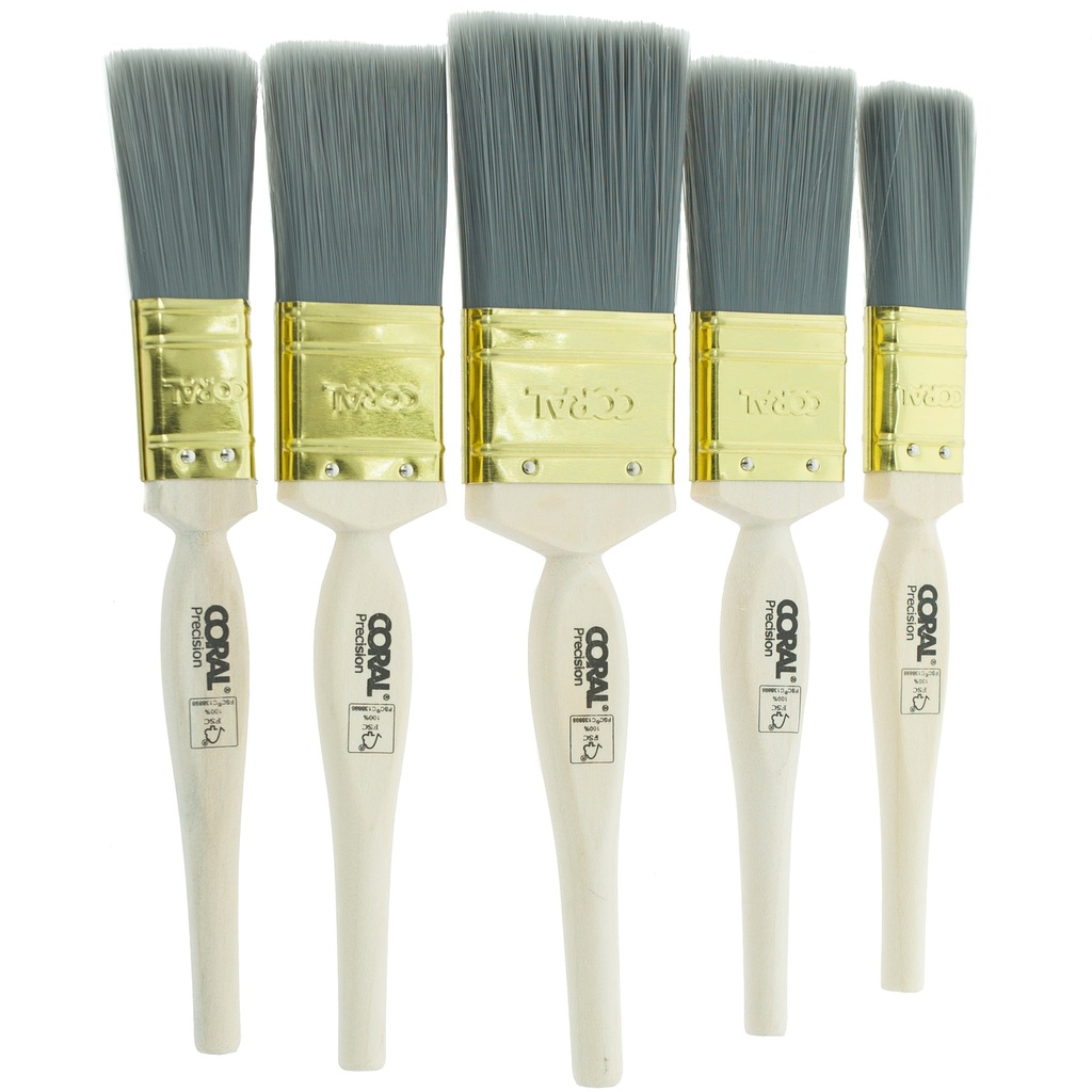 Coral Precision Paint Brushes with Platinum Easy Clean Filaments