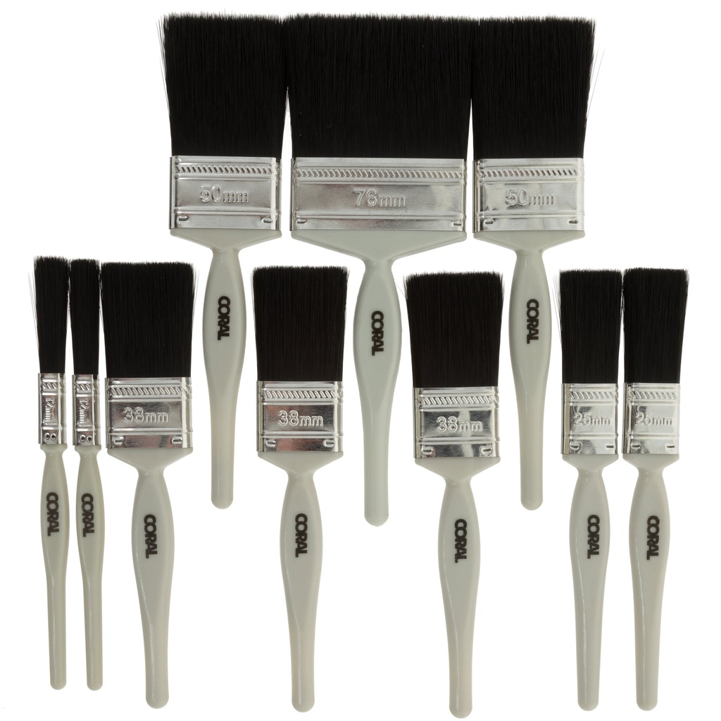 Coral Value Synthetic Paint Brush Set 10PK
