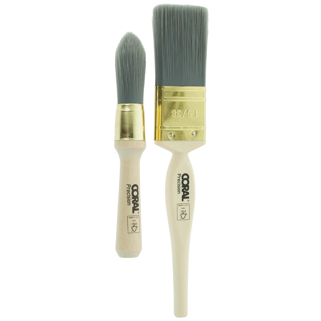Precision Chalk Paint Furniture Paint Brush Set with Platinum Ea