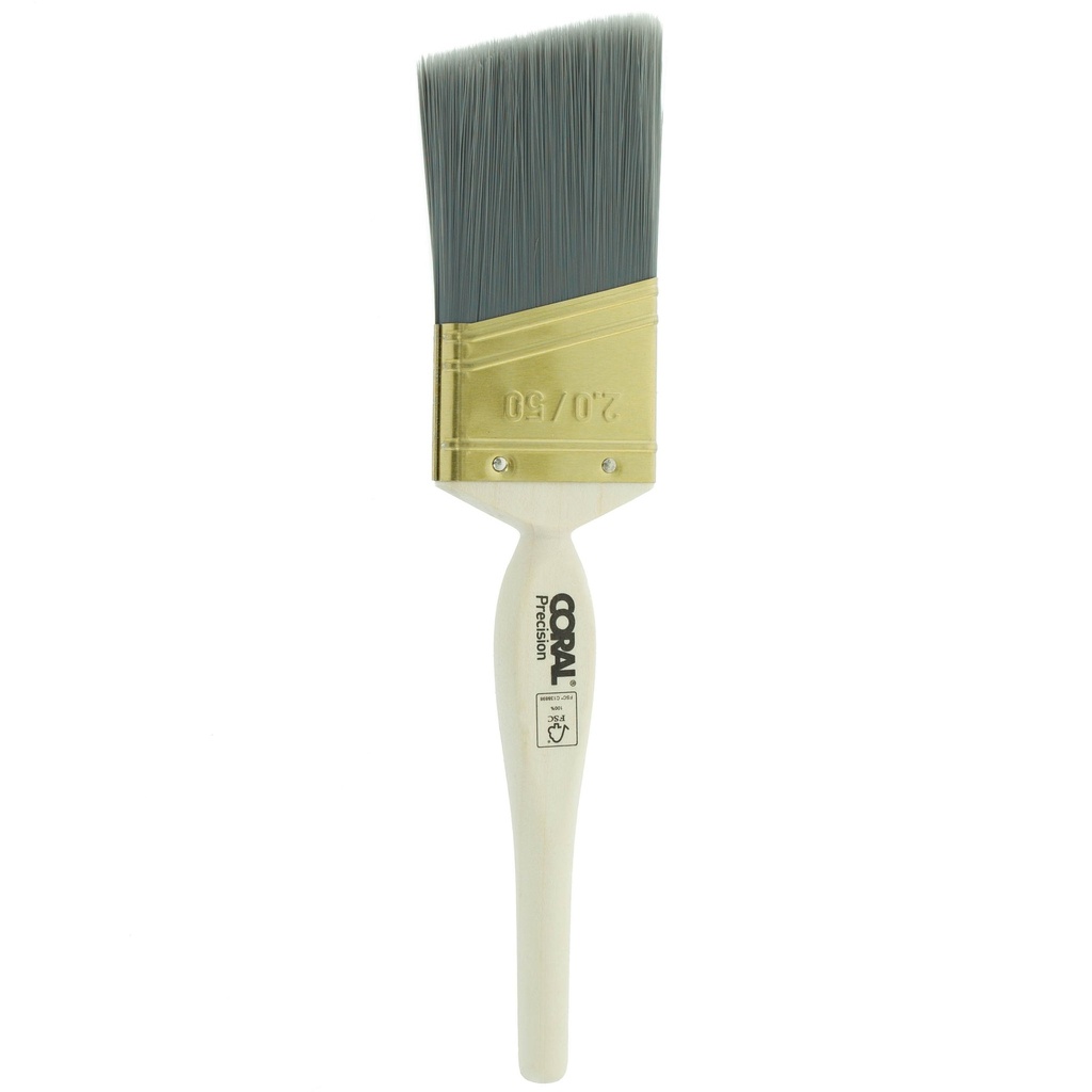 Coral Precision Angled Paint Brush with Platinum Easy Clean Fila