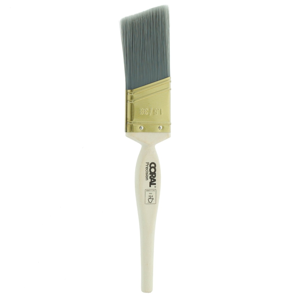 Coral Precision Angled Paint Brush with Platinum Easy Clean Fila