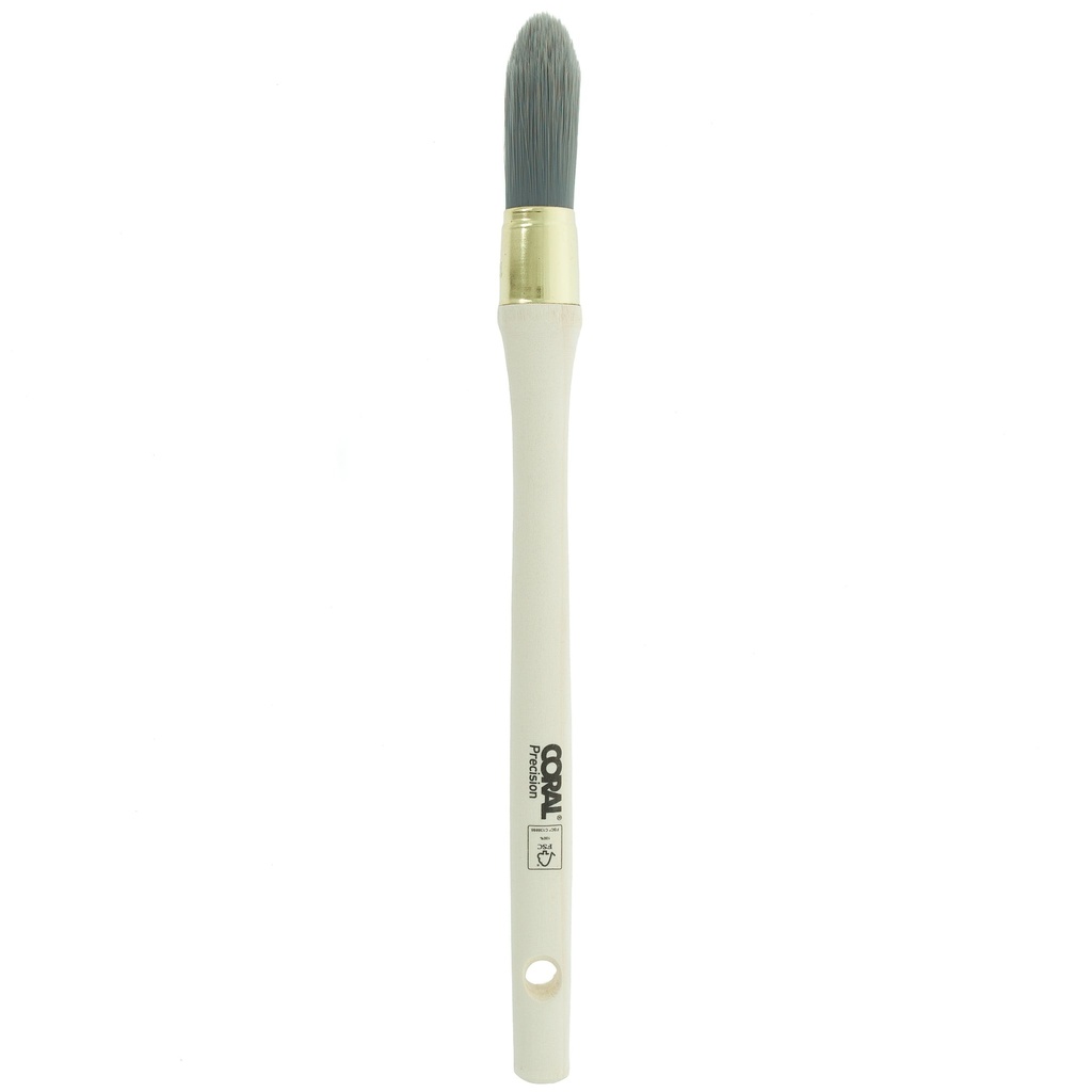 Coral Precision Angled Lining Fitch Paint Brush with Platinum Ea