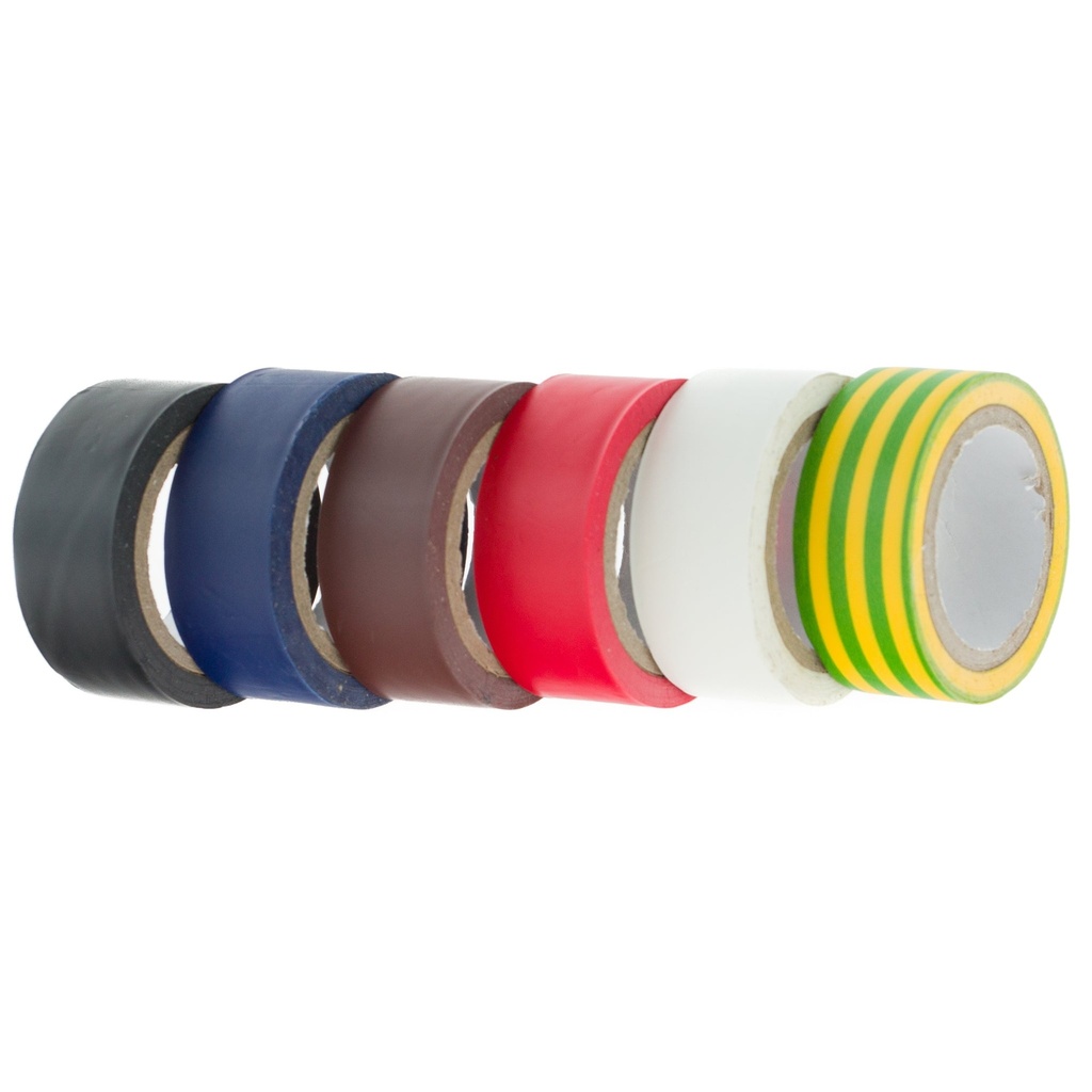 Coral Essentials Electrical Tape 19MM 5M roll 6 piece pack set