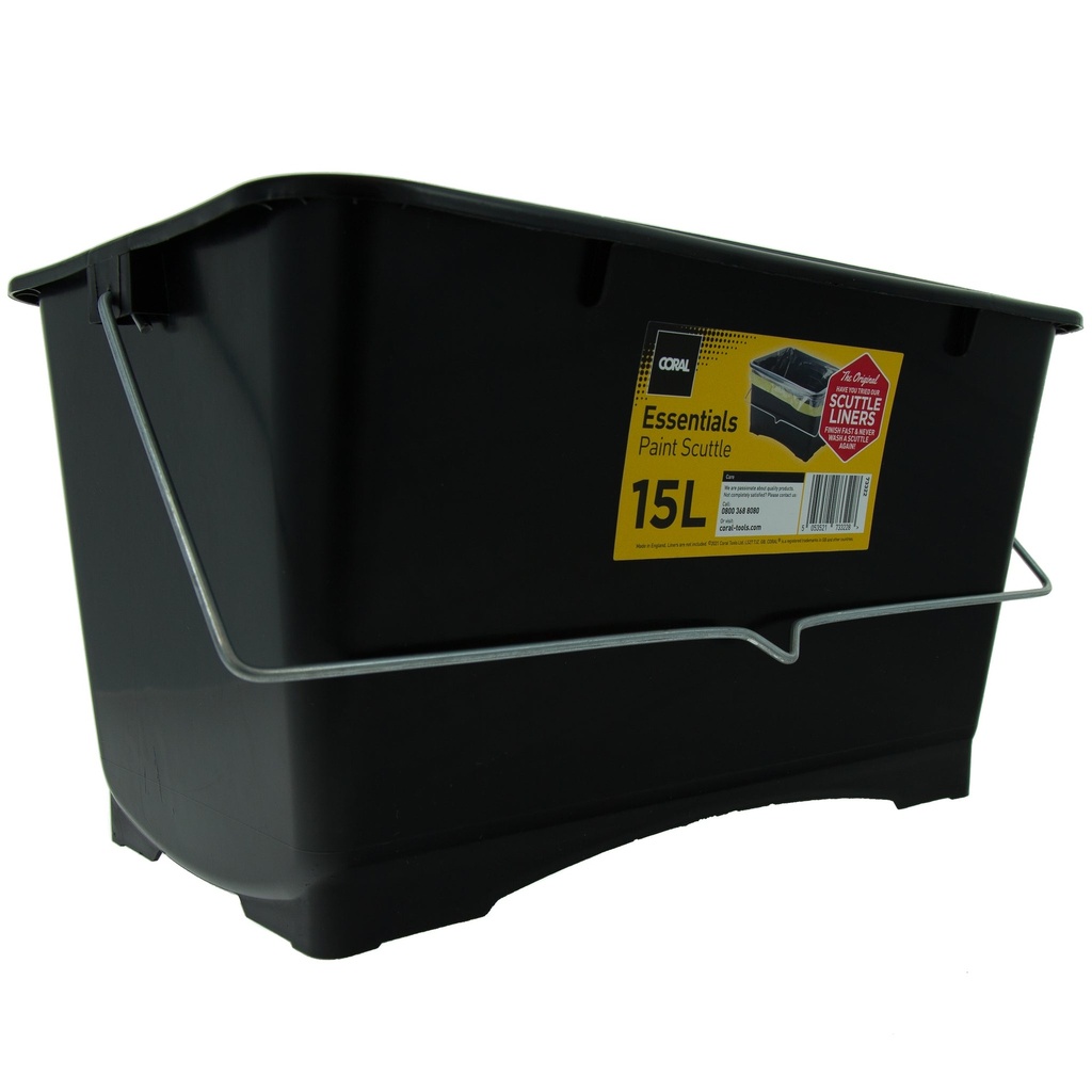 Coral Essentials Plastic Paint Scuttle Container with Metal Hand