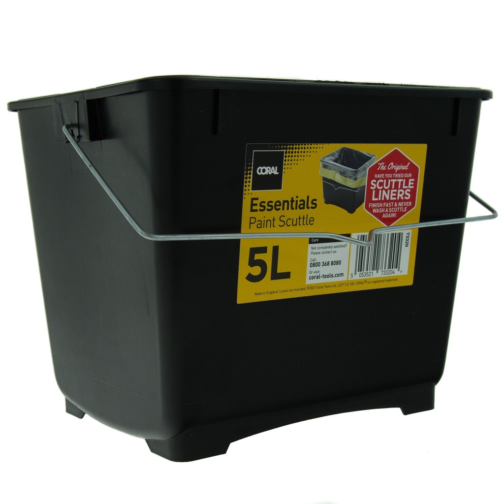 Coral Essentials Plastic Paint Scuttle Container with Metal Hand