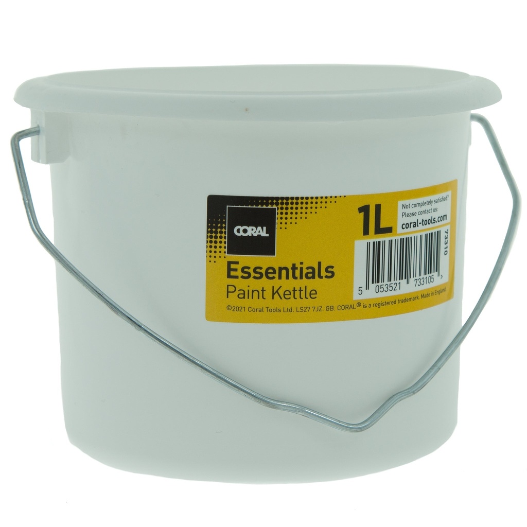 Coral Essentials Plastic Paint Kettle Container with Metal Handl
