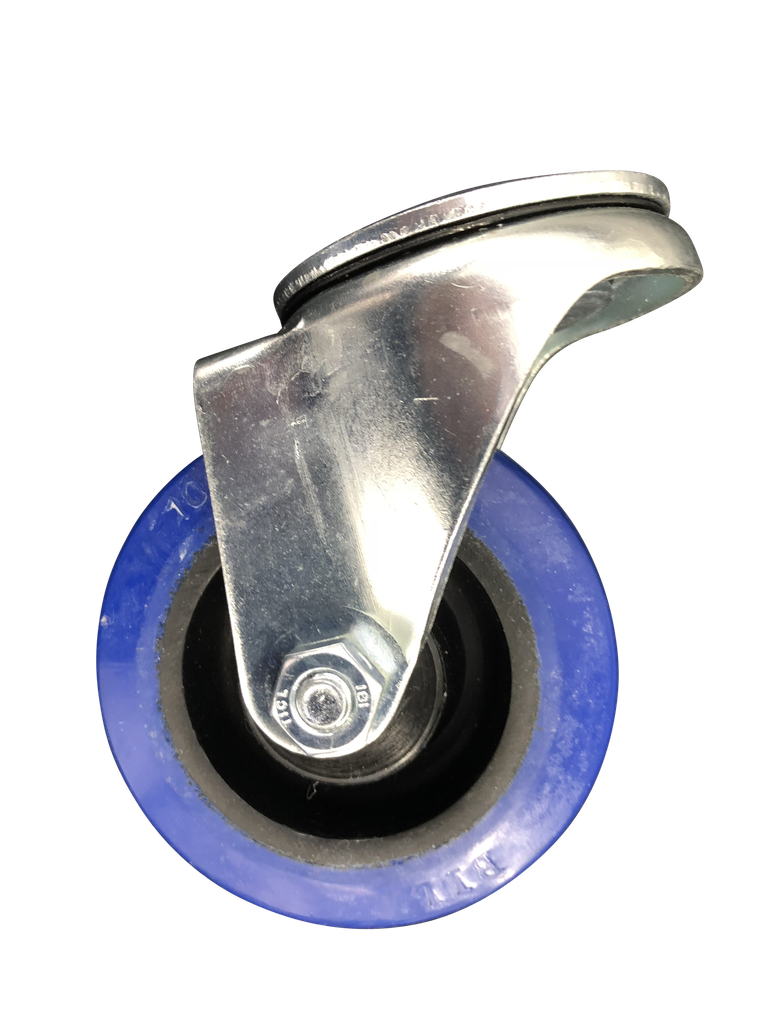 Fast Mover Go Jak Rubber Caster, 100mm Centre Bolt