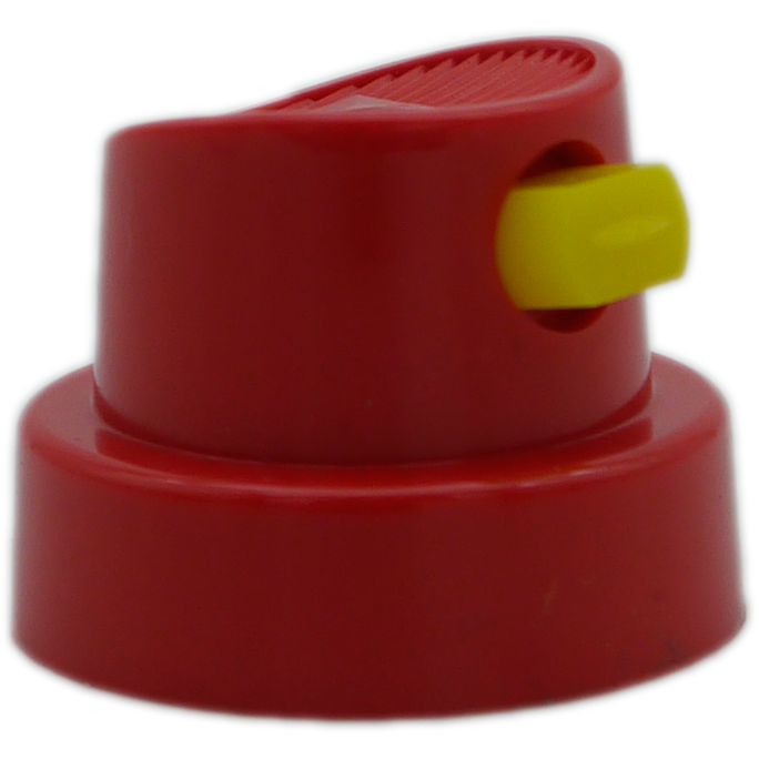 AEROSOL NOZZLE - FAN RED/YELLOW HIGH OUTPUT MID FAN (PACK OF 100