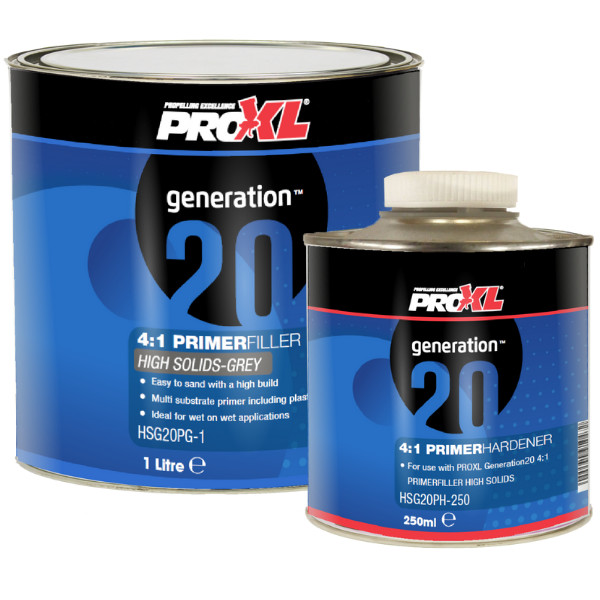 PROXL GENERATION20 HIGH SOLIDS 4:1 BLACK PRIMER KIT (1.25LT)