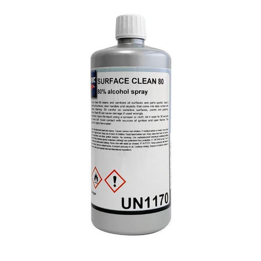 1Ltr SurfaceCleaner 80 Sanitising Liquid (80%) Box of 6
