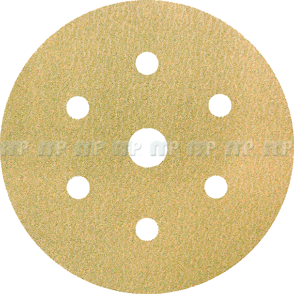 MP GoldPlus Discs 150mm 6/7 hole velcro P80