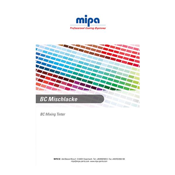 Mipa BC Colour Tinter Charts (1ITEM)
