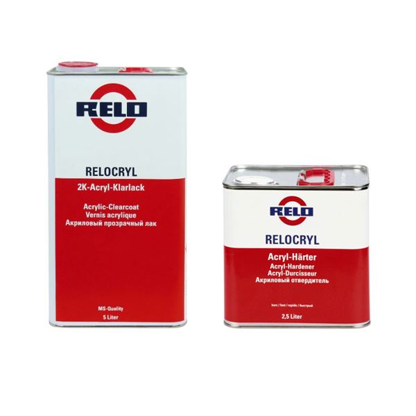 24 x Relo Ms Clear Lacquer 5L & 24 x Relo Ms Standard Hardener 2