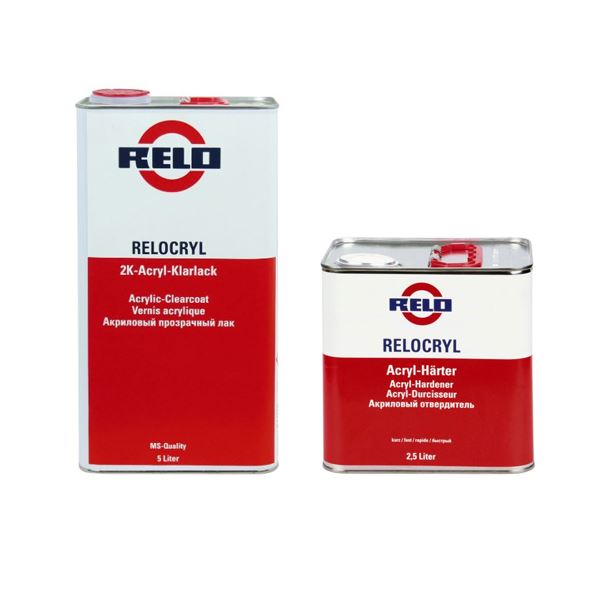 24 x Relo Scratch Resistant Clearcoat 5L & 24 x Relo MS Fast Har