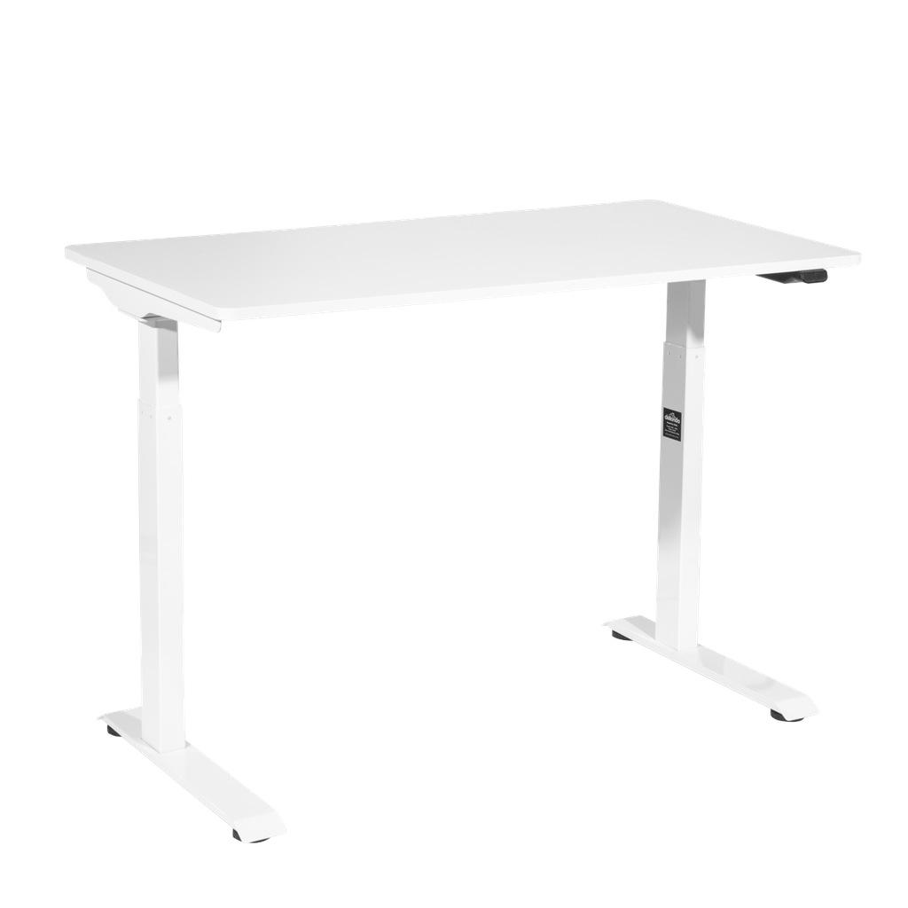 Dellonda Single Motor Ultra-Quiet Adjustable-Height Electric Sit/Stand Desk - White Desktop