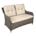 Sealey Dellonda Chester Rattan Wicker Outdoor 2-Seater Sofa