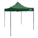 Dellonda Premium 2 x 2m Pop-Up Gazebo, Heavy Duty, PVC Coated,  Water-Resistant Fabric, Supplied with Carry Bag, Rope, Stakes & Weight Bags - Dark Green Canopy