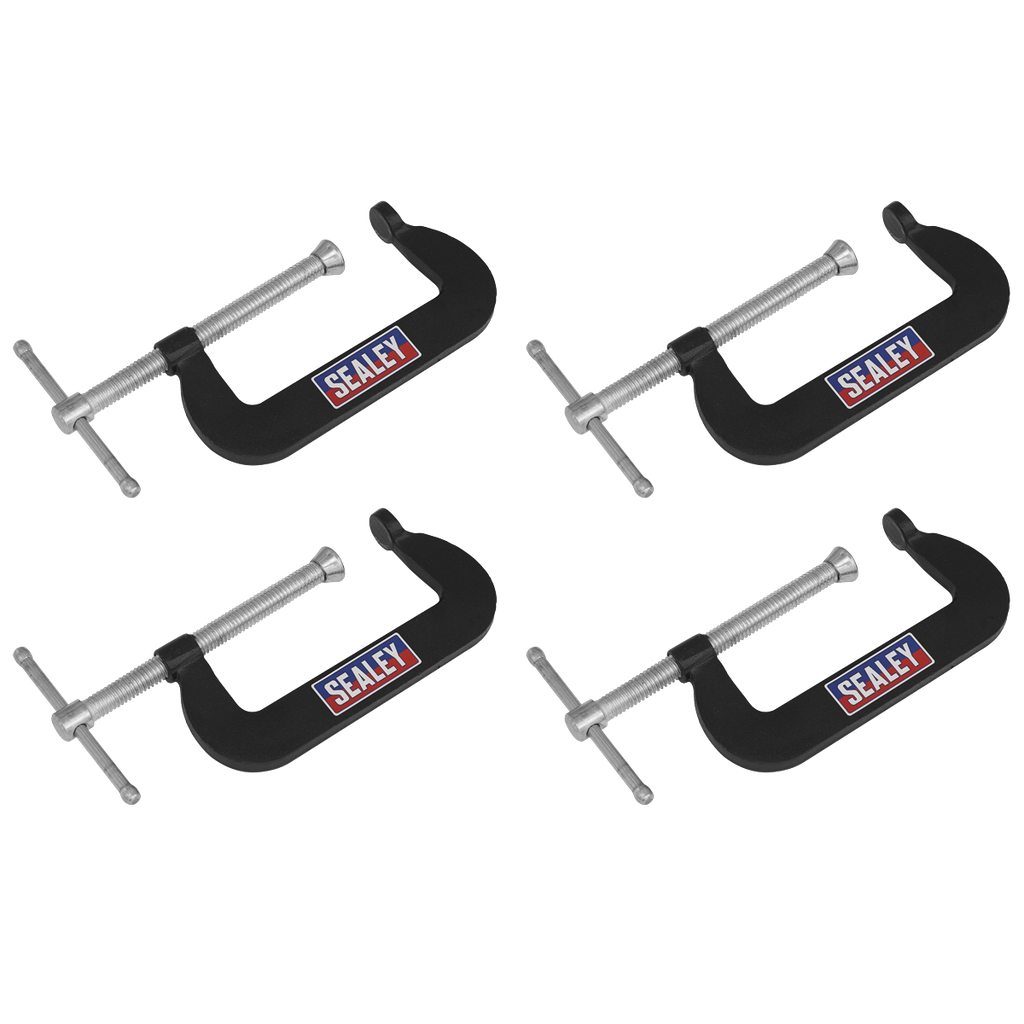 Sealey Junior C-Clamp Set 76mm x 35mm 4pc