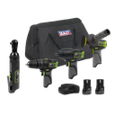 Sealey 4 x SV10.8 Series Cordless Combo Kit 10.8V - 2 Batteries 