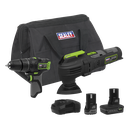 Sealey 2 x SV10.8 Series Cordless Combi Drill & Multi-Tool Kit 10.8V - 2 Batteries & Euro Plug