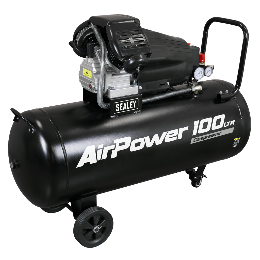 Sealey 100L V-Twin Direct Drive Air Compressor 3hp