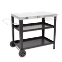 Dellonda Plancha Trolley with Utensil Holder - Stainless Steel Top