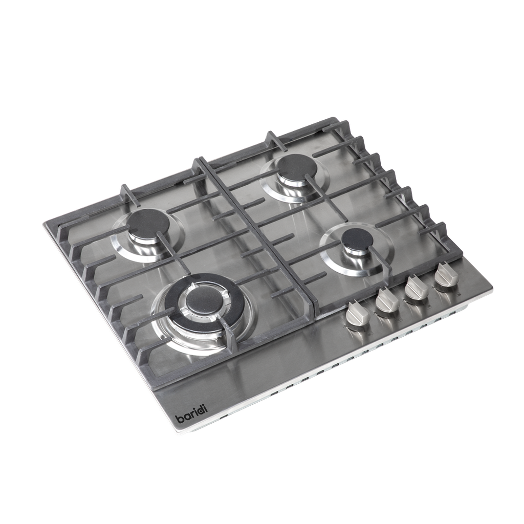 Baridi Gas Hob with 4 Cooking Zones 60cm - Stainless Steel
