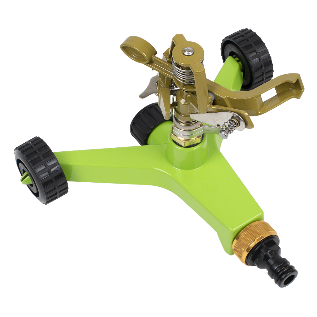 Pulsating Sprinkler with Metal Wheeled Base