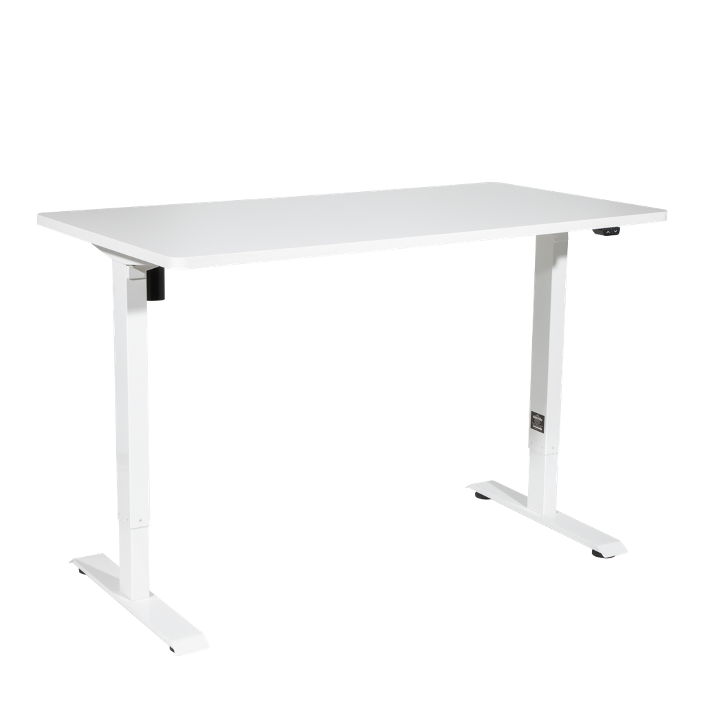 Dellonda Single Motor Ultra-Quiet Adjustable-Height Electric Sit/Stand Desk - White Desktop
