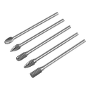 Tungsten Carbide Rotary Burr Set Extra-Long 5pc