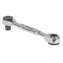 Micro Ratchet Bit Driver & Wrench 1/4"Sq & 1/4"Hex Drive