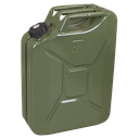 Sealey Screw Cap Metal Jerry Can 20L - Green