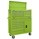 American PRO® Topchest & Rollcab Combination 15 Drawer - Green